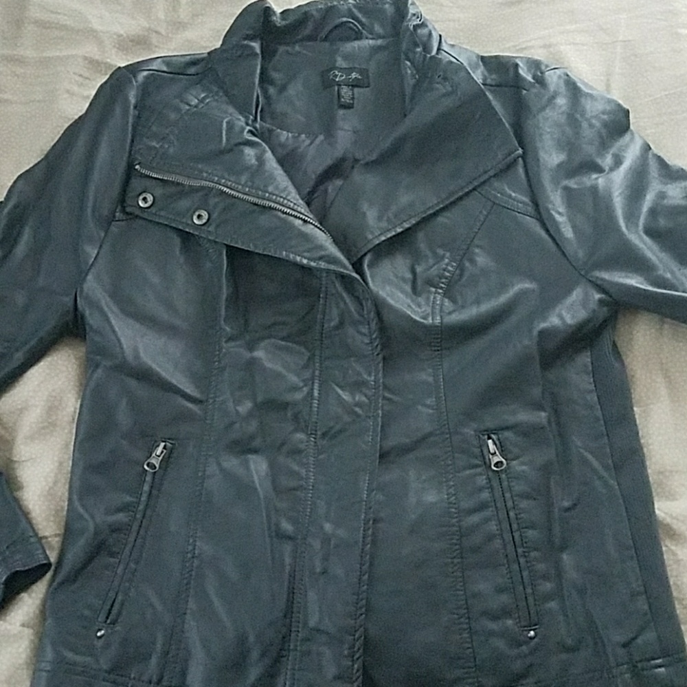 RD Style faux leather moto jacket